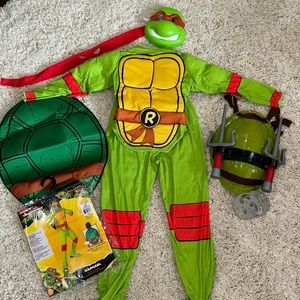 Teenage Mutant Ninja Turtles Raphael Costume (Size Large 12-14) 10 Piece Set